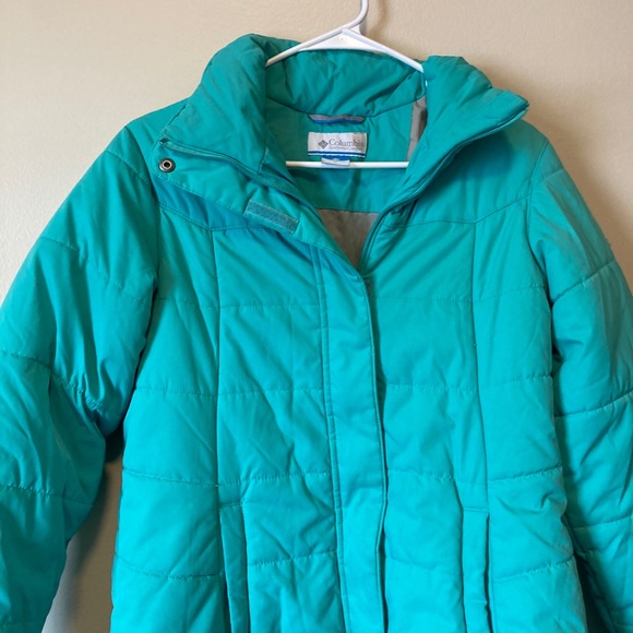 Columbia Teal Puffer Omni Shield Coat Medium - Picture 7 of 10